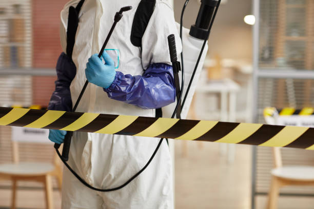 Professional Biohazard Cleanup technician working in Mount Royal, NJ